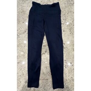 Yogalicious Navy Blue High Waisted Leggings with Pockets Size M